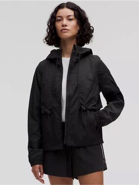 LULULEMON Drawstring Water-resistant Jacket Black Size SMALL